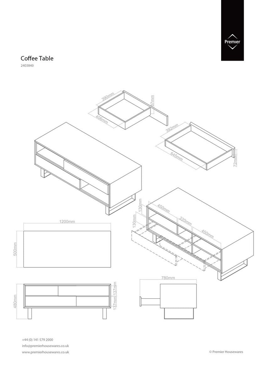 Moritz White High Gloss Coffee Table