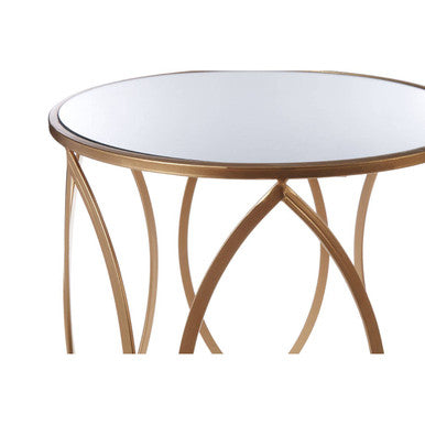 Arcana Set Of Two Gold Finish Side Tables