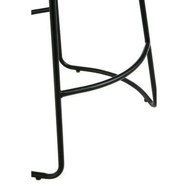 Brixton Faux Leather Bar Stool with Metal Legs