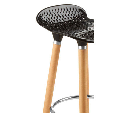 Stockholm Matte Black Bar Stool