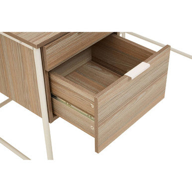 Bradbury Light Oak Veneer Desk With Drawers