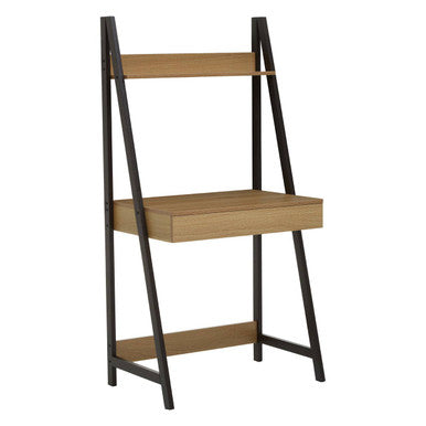 Bradbury Natural Oak Effect Desk with Metal Frame