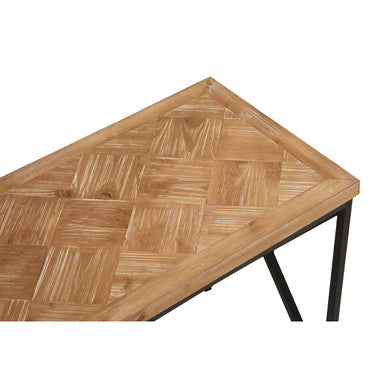Kickford Parquet Fir Wood Coffee Table