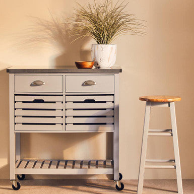 Frankfurt Grey Kitchen Trolley