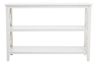 Heritage Three Shelf Large White Bookcase