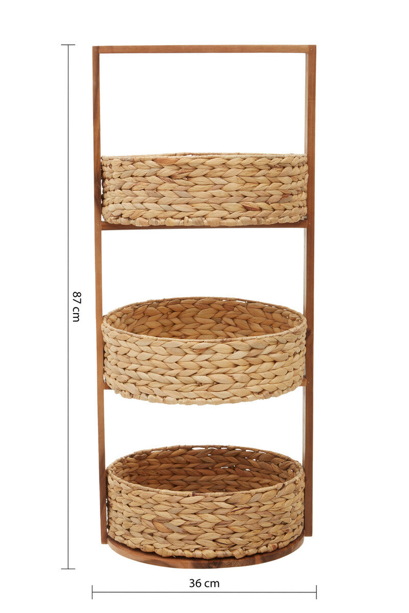 Arles 3 Tier Water Hyacinth Storage Caddy