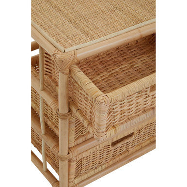 Mataram Natural Rattan Six Drawer Chest