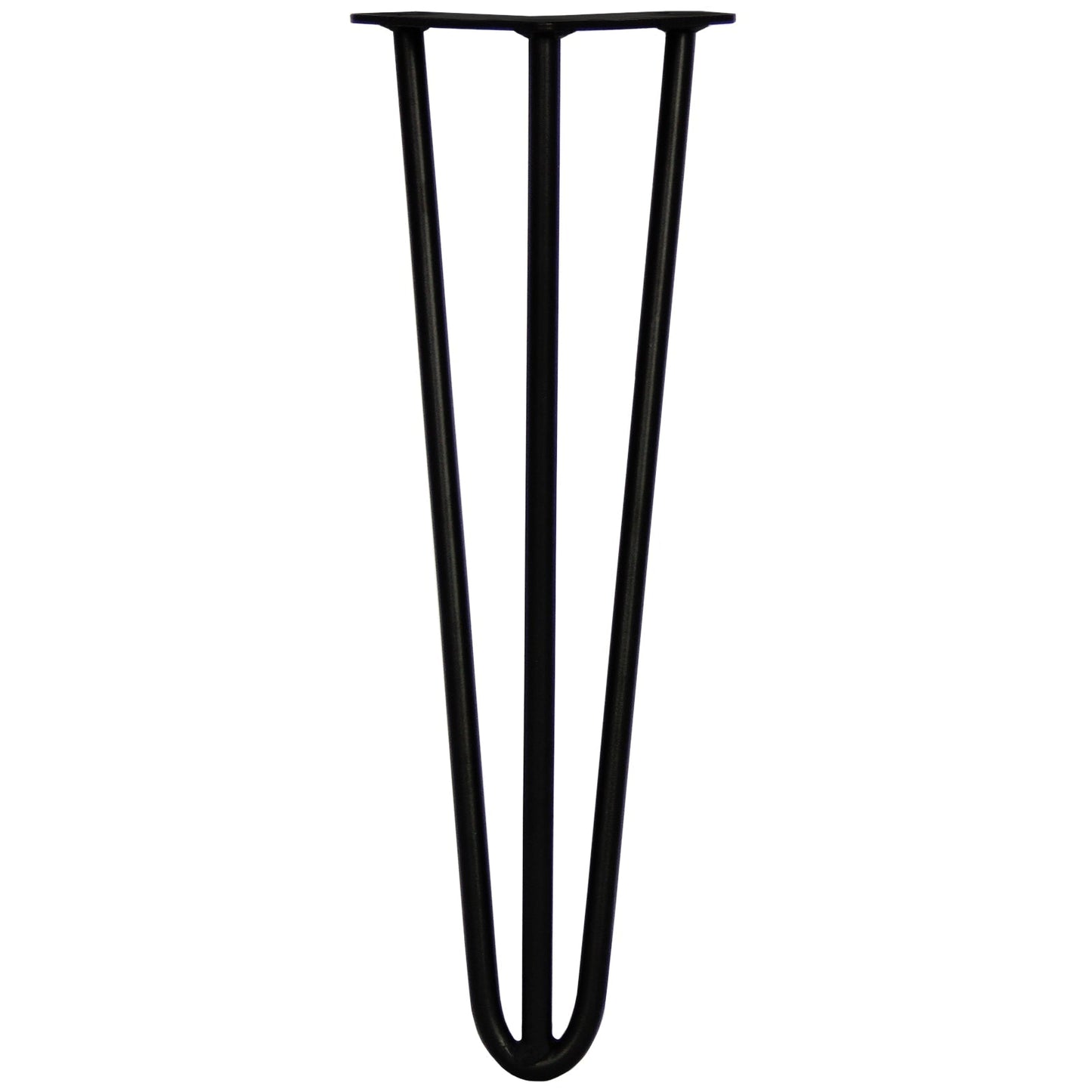 4 x 16" Hairpin Legs - 3 Prong - 12mm - Black