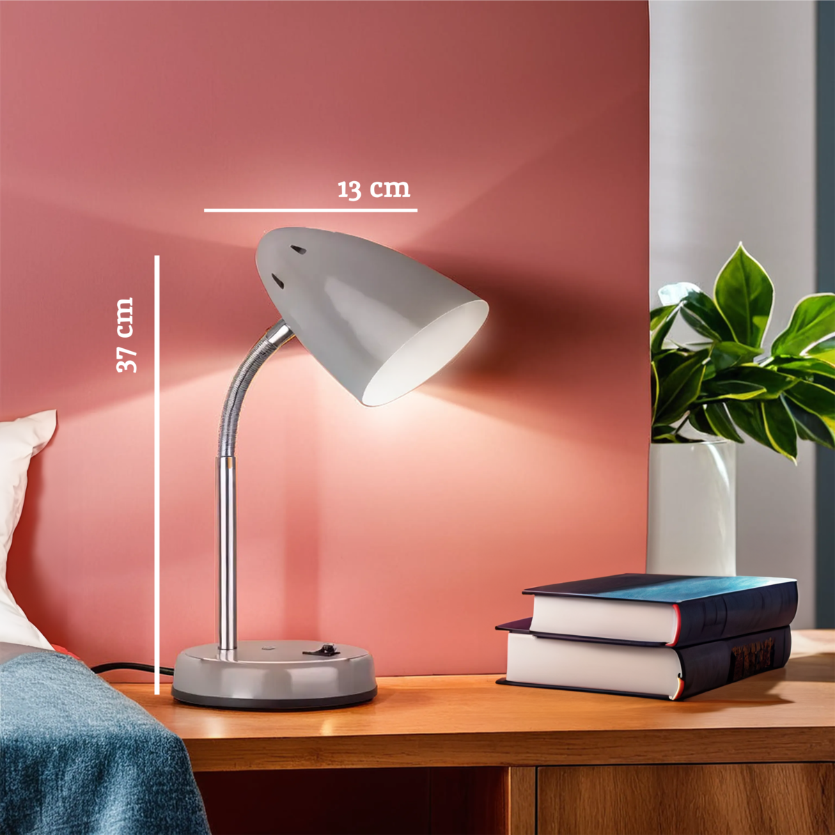 Flexi Grey Desk Lamp