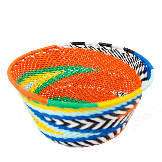 Zulu Telephone Wire Bowl Orange TR20 11cm