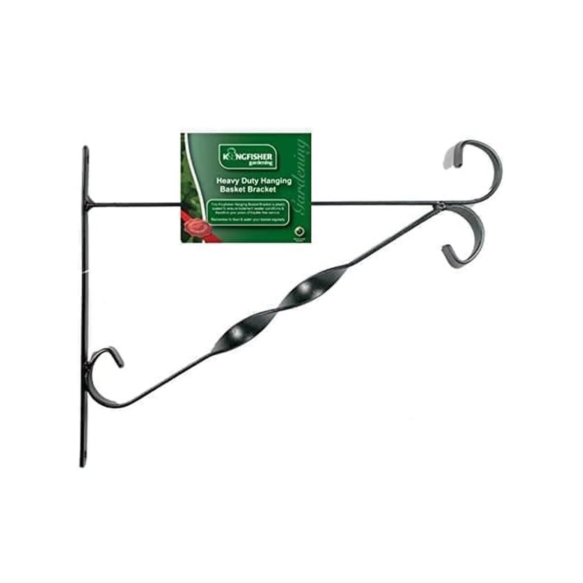 12" Black Garden Hanging Baskets Wall Mounting Indoor Outdoor Brackets