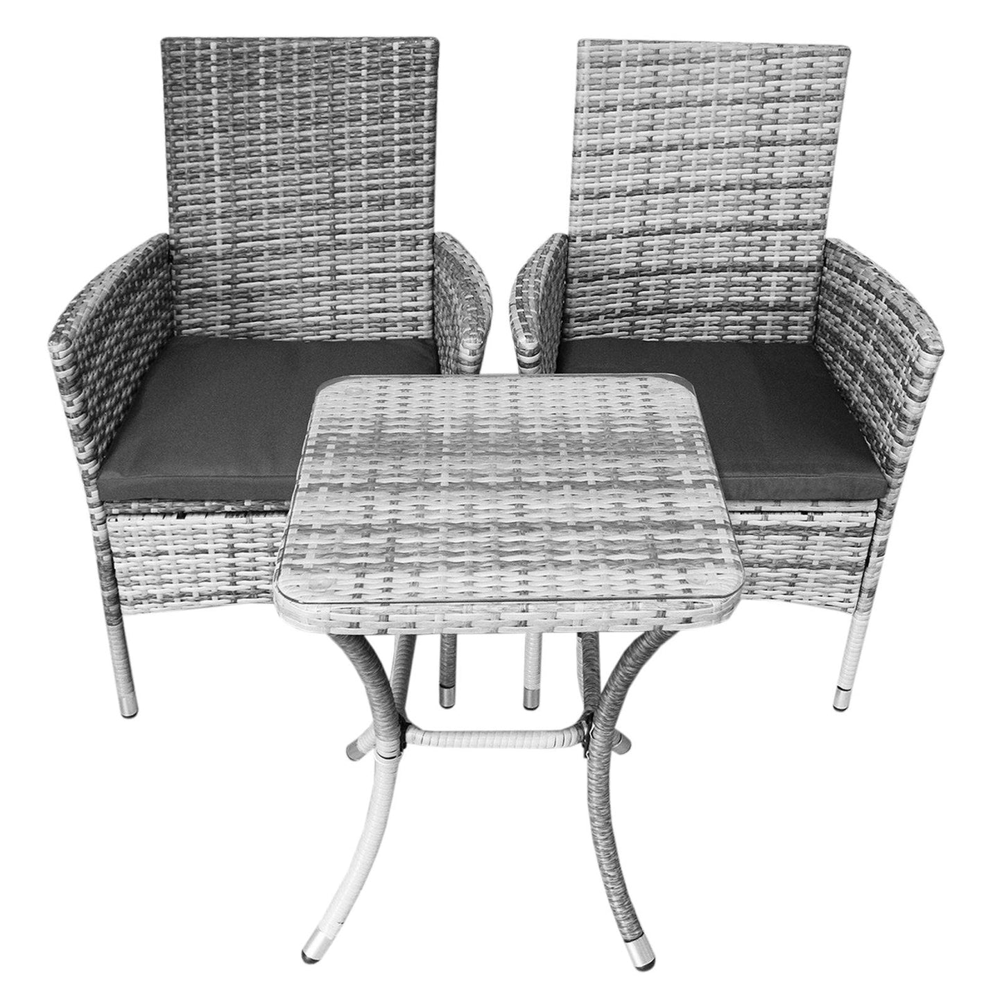 Jardi Rattan Bistro Set Light Grey