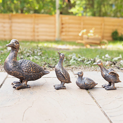Set of 4 Resin Duck Ornaments Duck Family Figurines