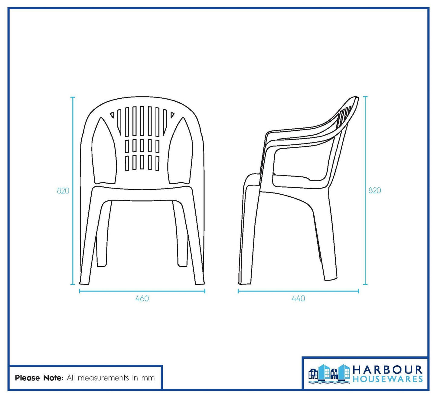 Irem Garden Dining Chairs - White - Pack of 6
