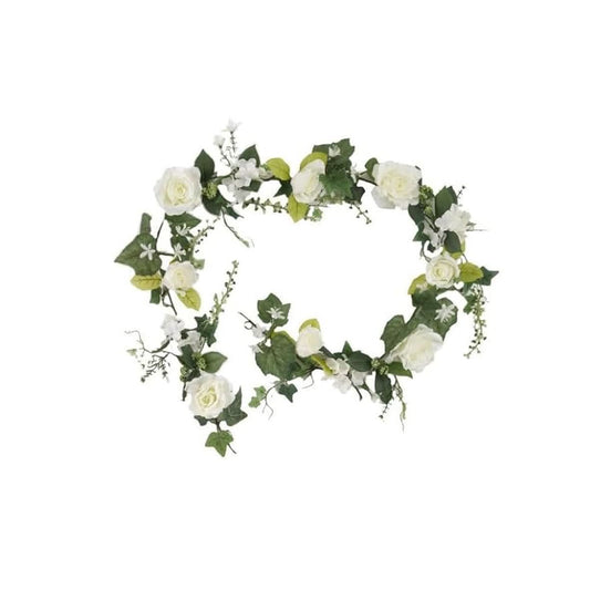 Faux Garland Decor - 180cm Waterproof Hanging Artificial Flower Garland - Peony