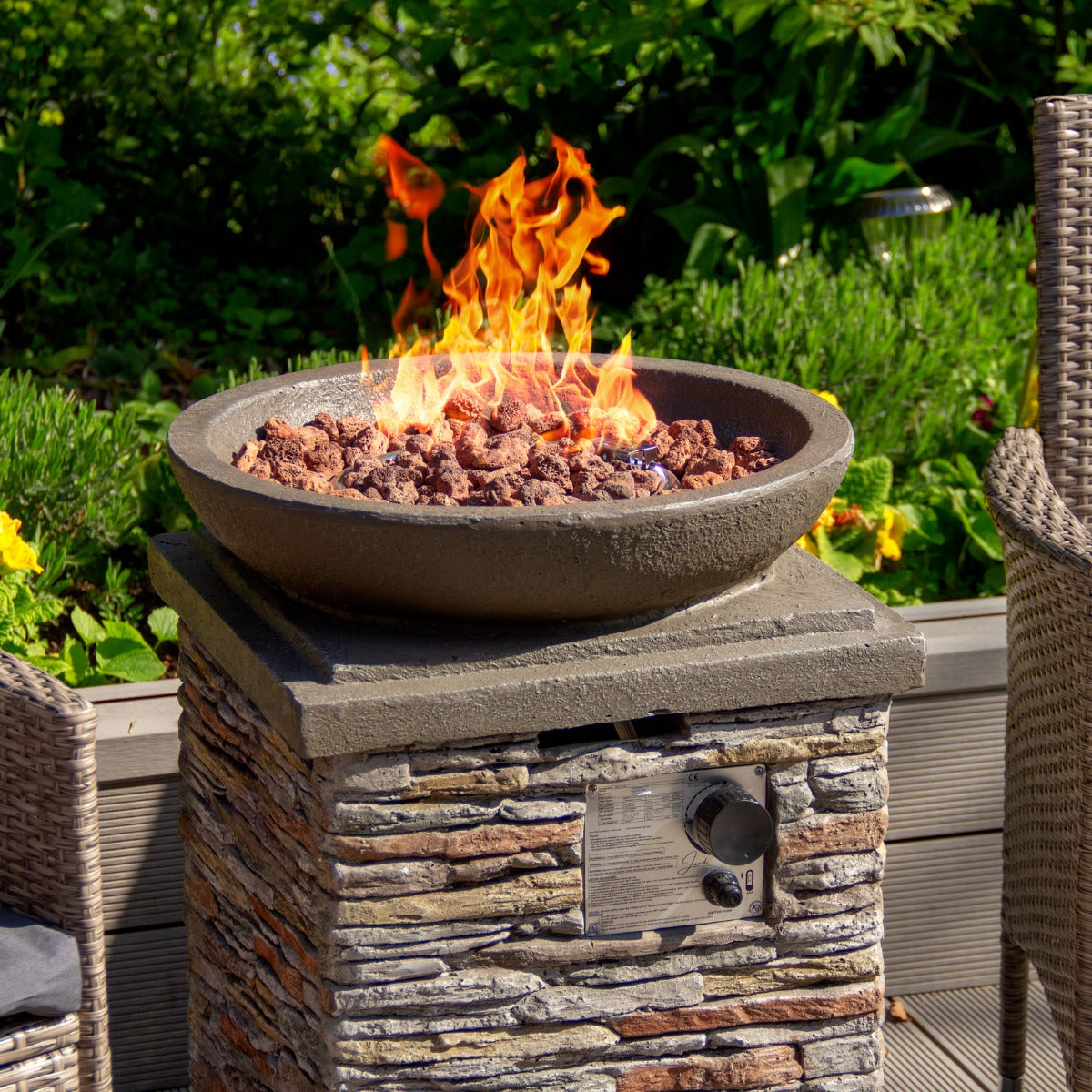Stone Garden Fire Pit by Raven