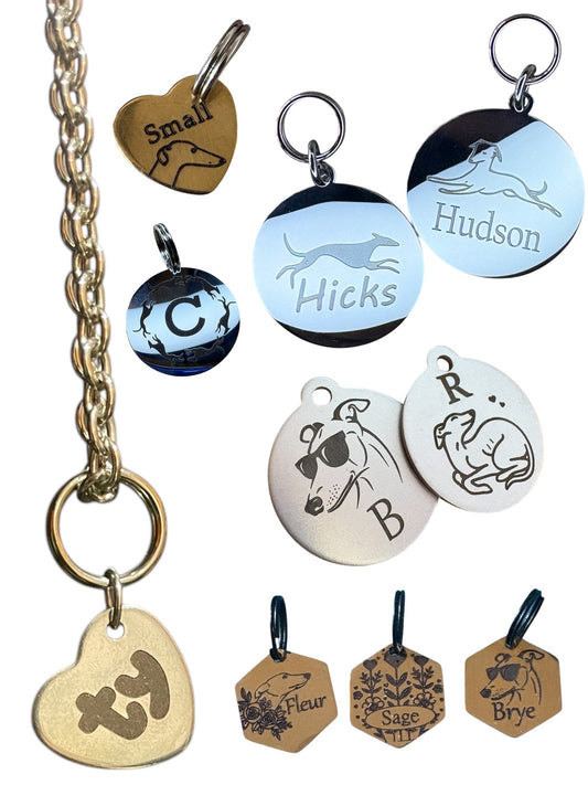 Engraved Dog Tags - Hexagonal