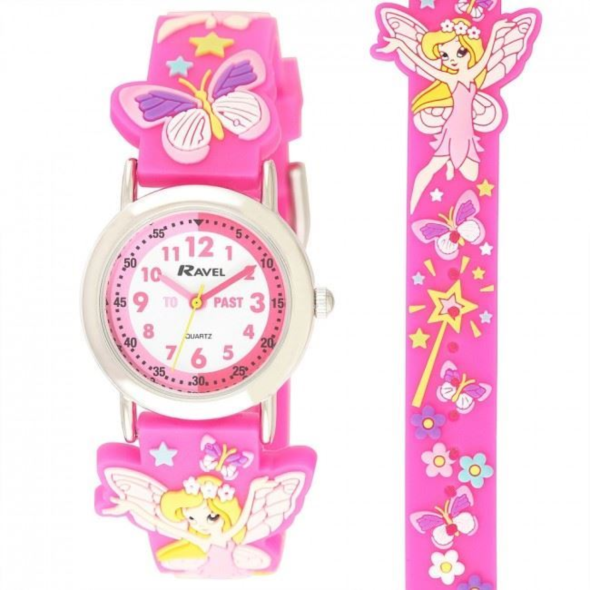 Ravel Children Girls 3D Cartoon Time Teacher Watch Fairy R1513.76