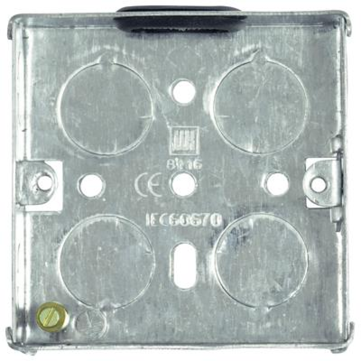 Eagle Single Gang 16mm Zinc Plated Metal Back Box