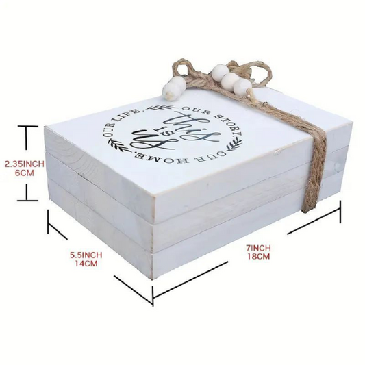 Wood Decorative Books Stack White Wooden Books for Modern Home Decor