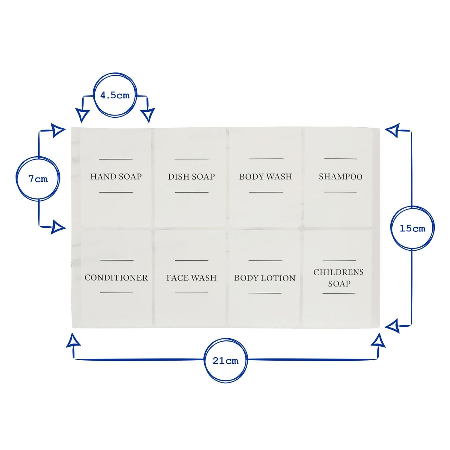 24pc Black Soap Dispenser Labels Set - Pack of Three