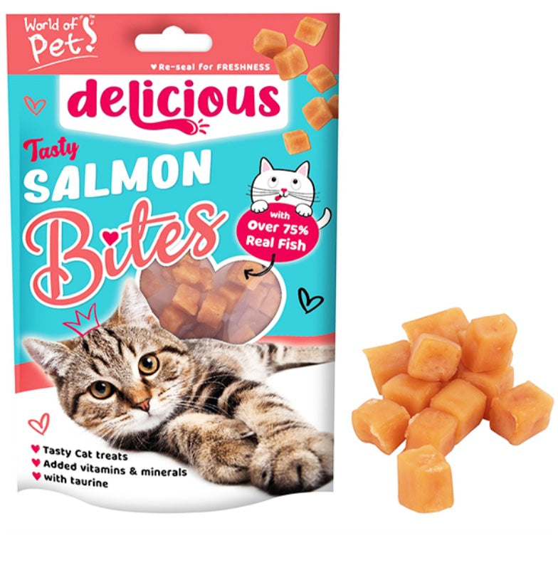 Salmon bites cat treats