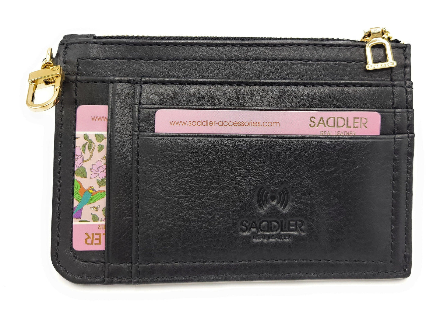 SADDLER PIPER Real Leather Designer Top Zip Card Holder| Gift Boxed