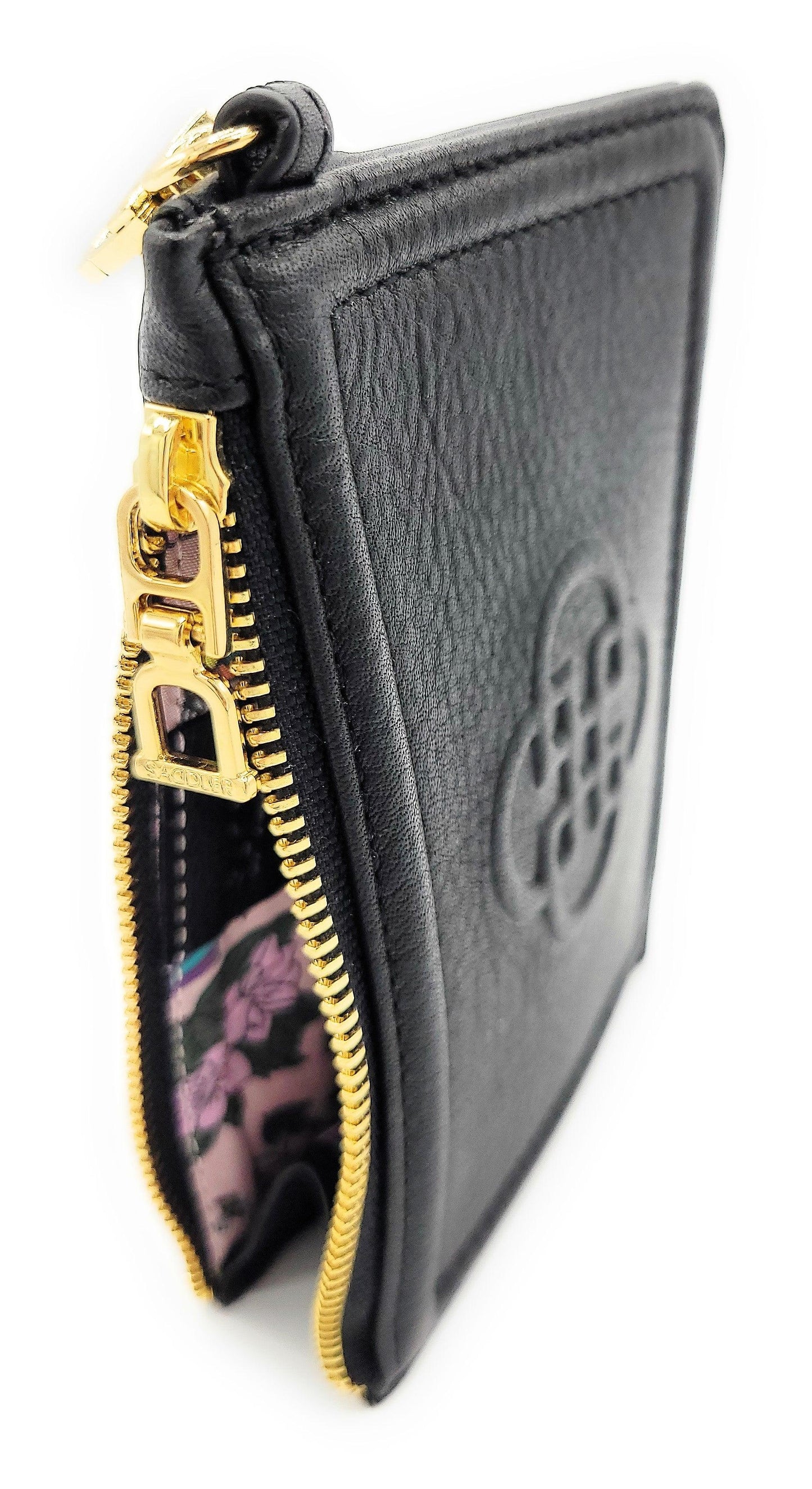 SADDLER PIPER Real Leather Designer Top Zip Card Holder| Gift Boxed