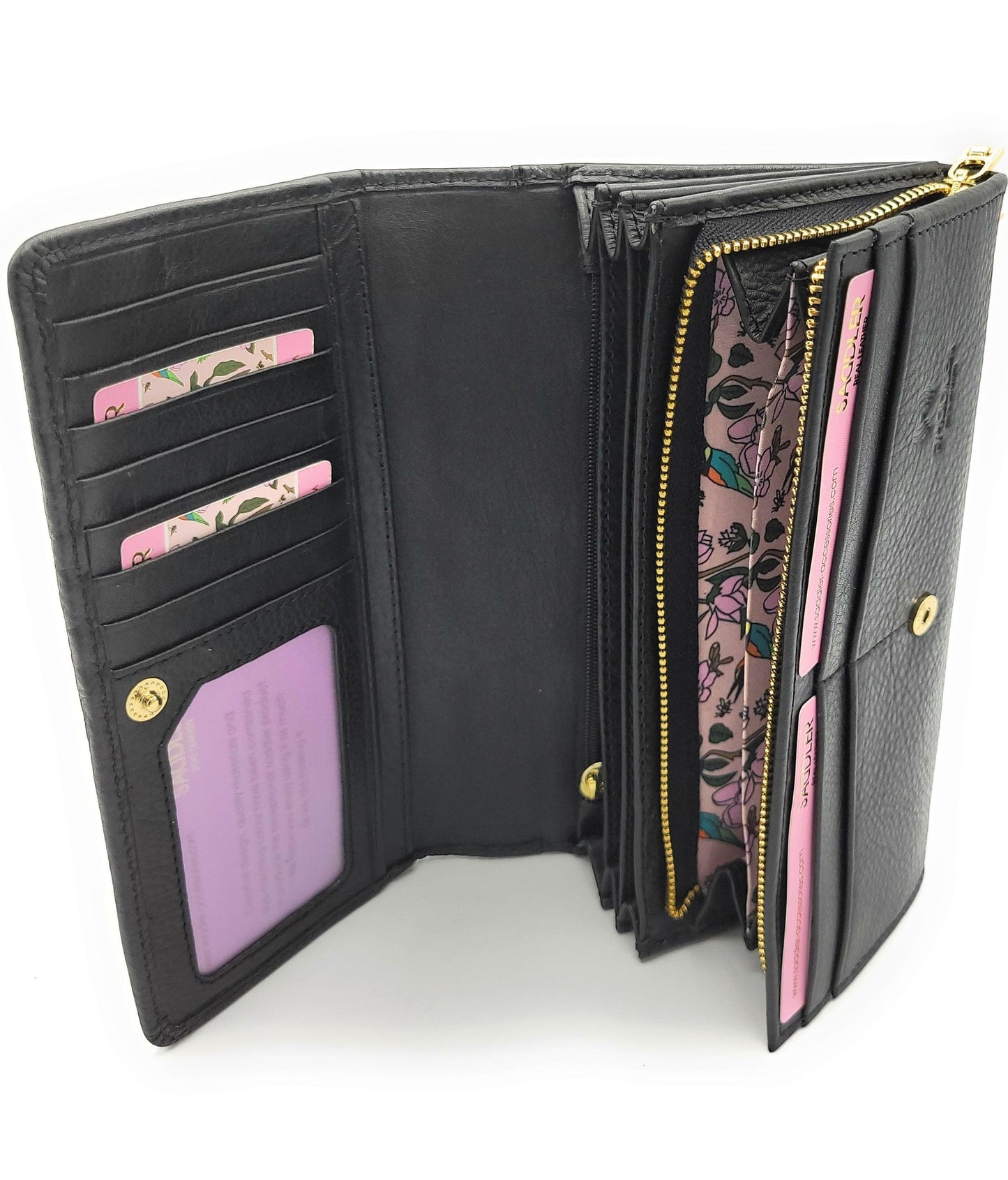 SADDLER BONNIE Real Leather Designer RFID Multi-section Purse | Gift Boxed