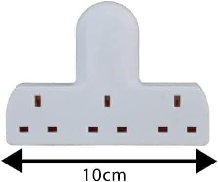 3 Way Plug Adapter UK for Wall Plug Extender Adaptor