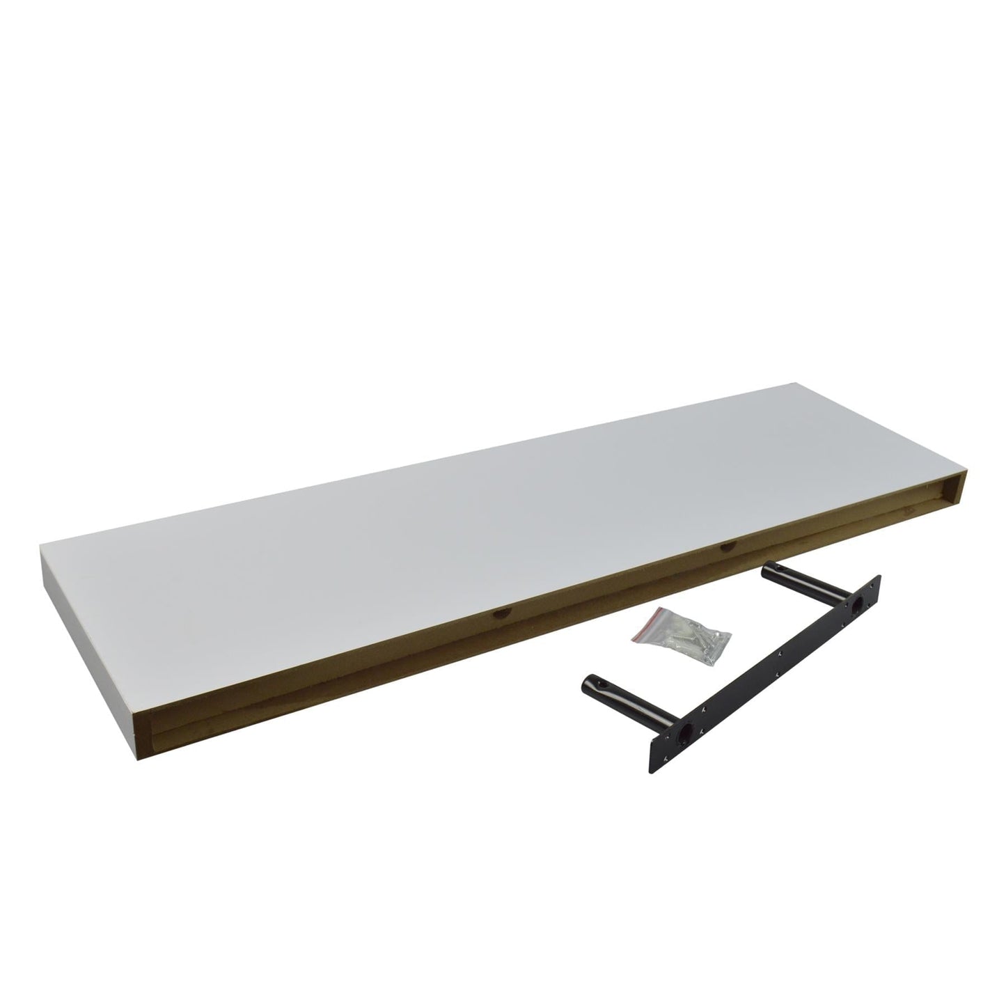 80cm White Modern Floating Shelves - Pack of Three