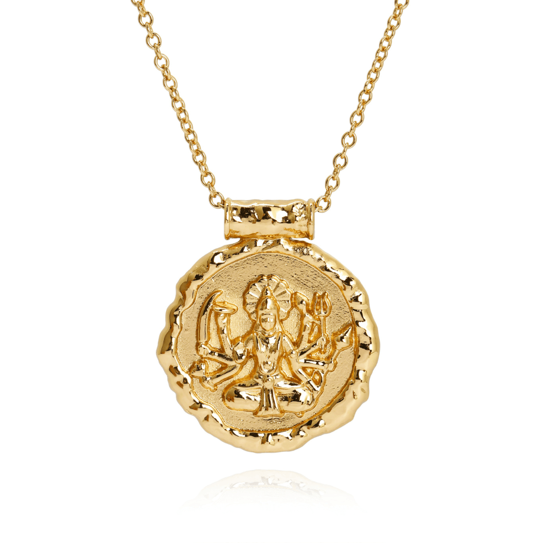 Goddess Durga Necklace (Gold)