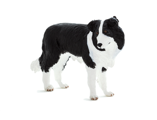 Border Collie Dog Toy Realistic Pet Figurine 7.5x7.5x5cm