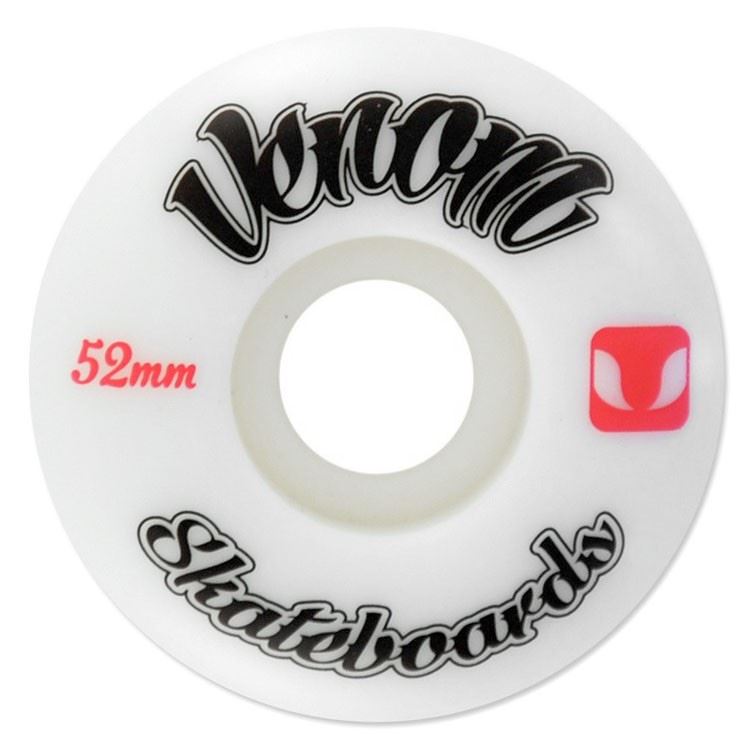 Venom Logo White Skateboard Wheels 50-60mm