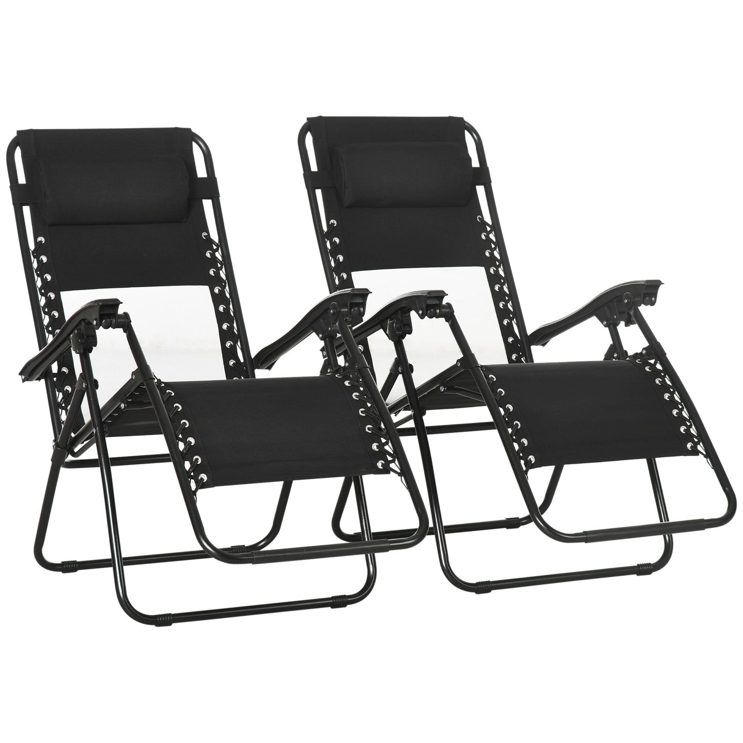 Garden Recliner Chairs Set of 2
