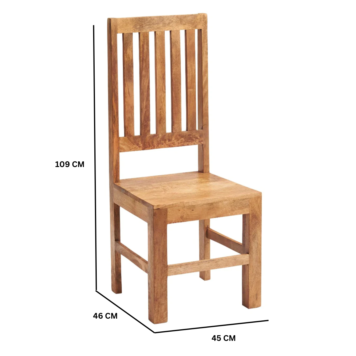 Toko Light Mango Slat Back Chair (Set of 2)