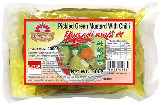 HUONG SEN Pickled Green Mustard With Chili 500g