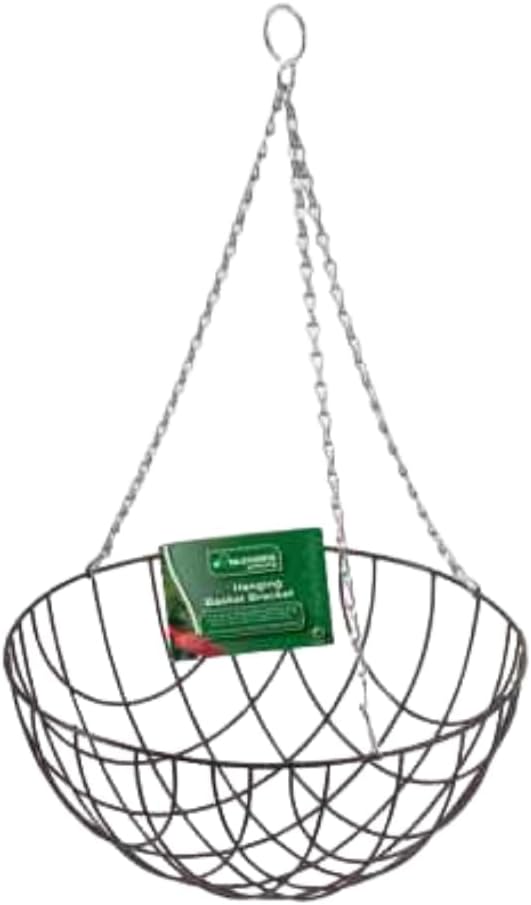 12" Green Metal Garden Indoor Outdoor Hanging Basket
