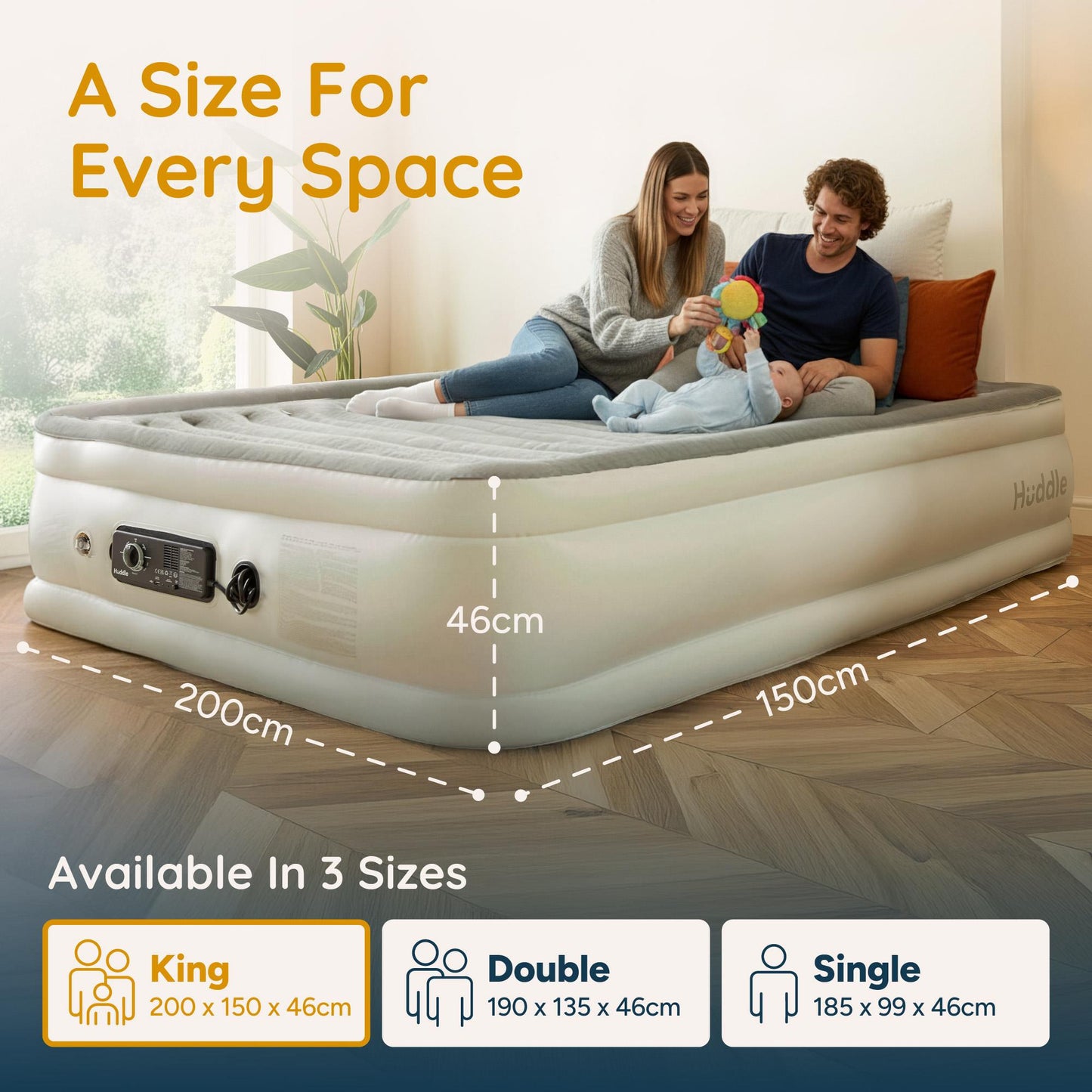 Huddle Never Deflate Air Bed - King