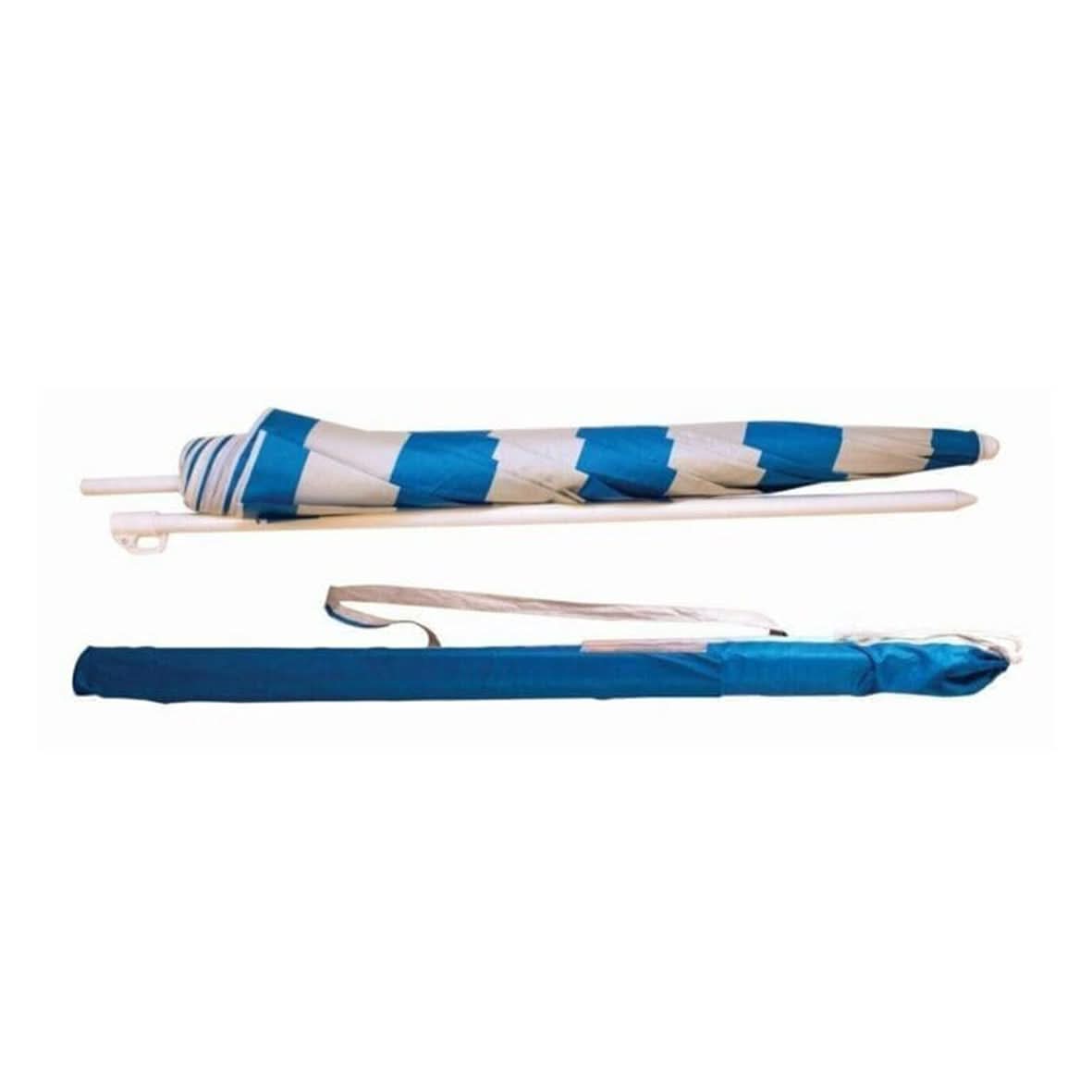 1.7m Garden Parasol Outdoor Tilt Umbrella Canopy - Blue and White