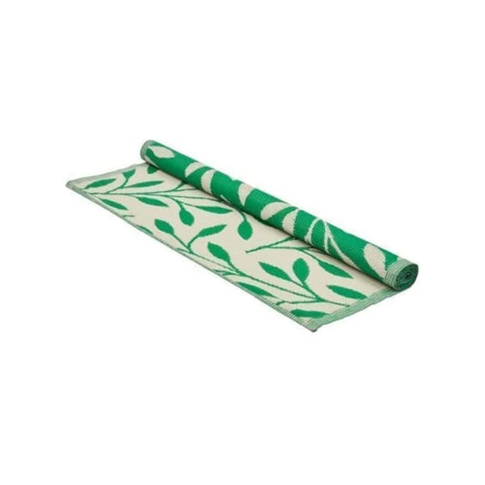 Large Alfresco Mat Indoor Outdoor 150 x 210cm Leaves Green