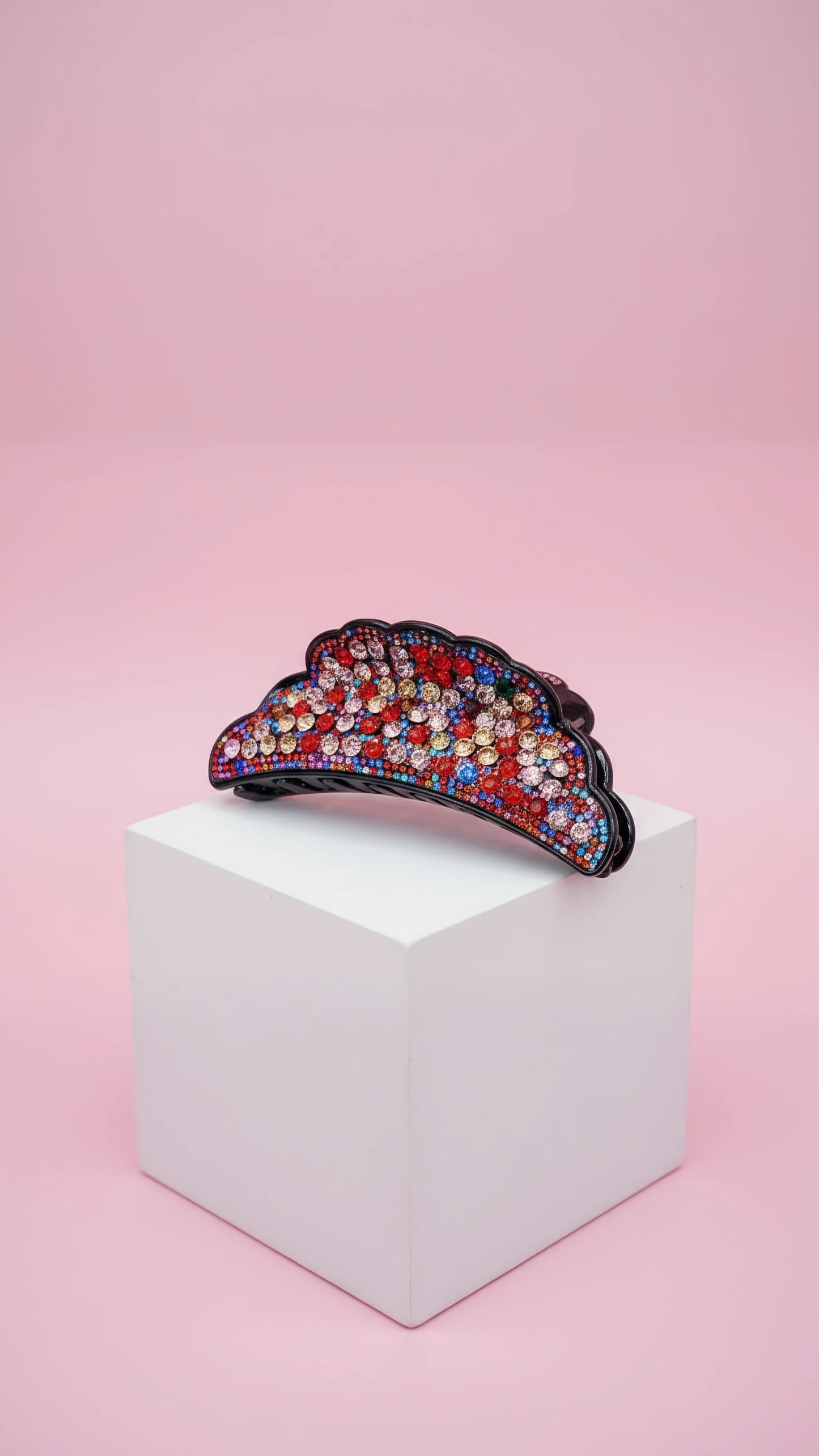 Wavey Maxi Crystal Hair Clamps Pack of 12