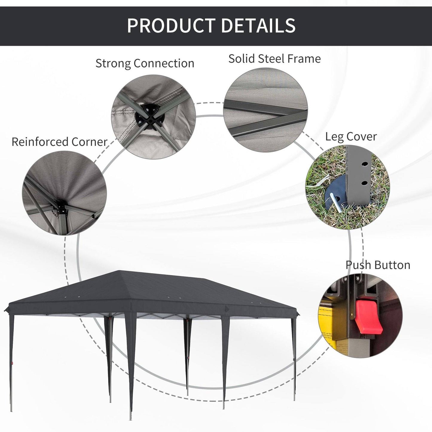 3 x 6 m Pop Up Gazebo