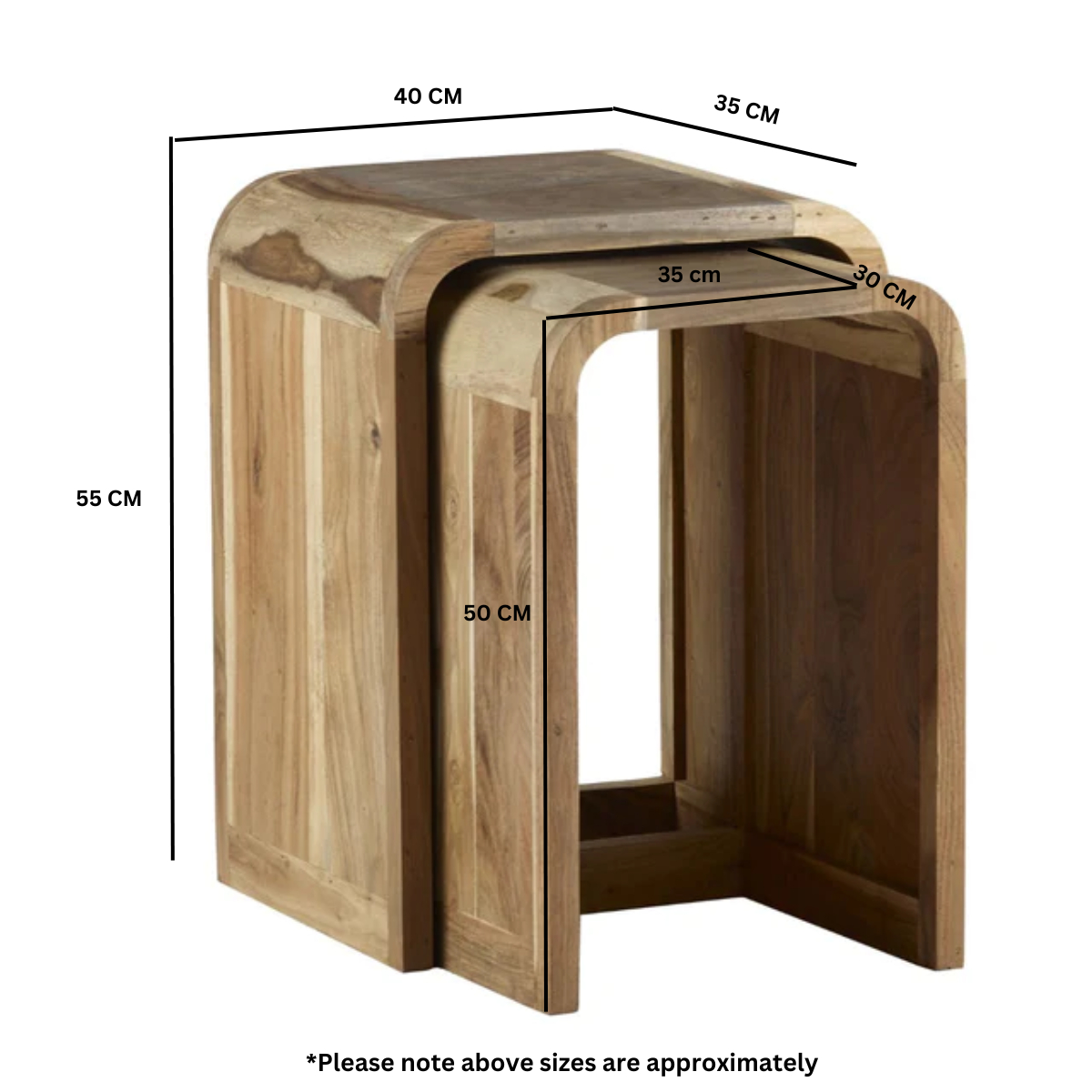 Aspen Nest Of 2 Tables Wooden