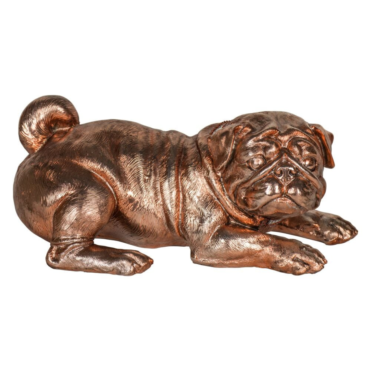 Artisan Furniture Figurine - Bronze Finish Pug Figurine