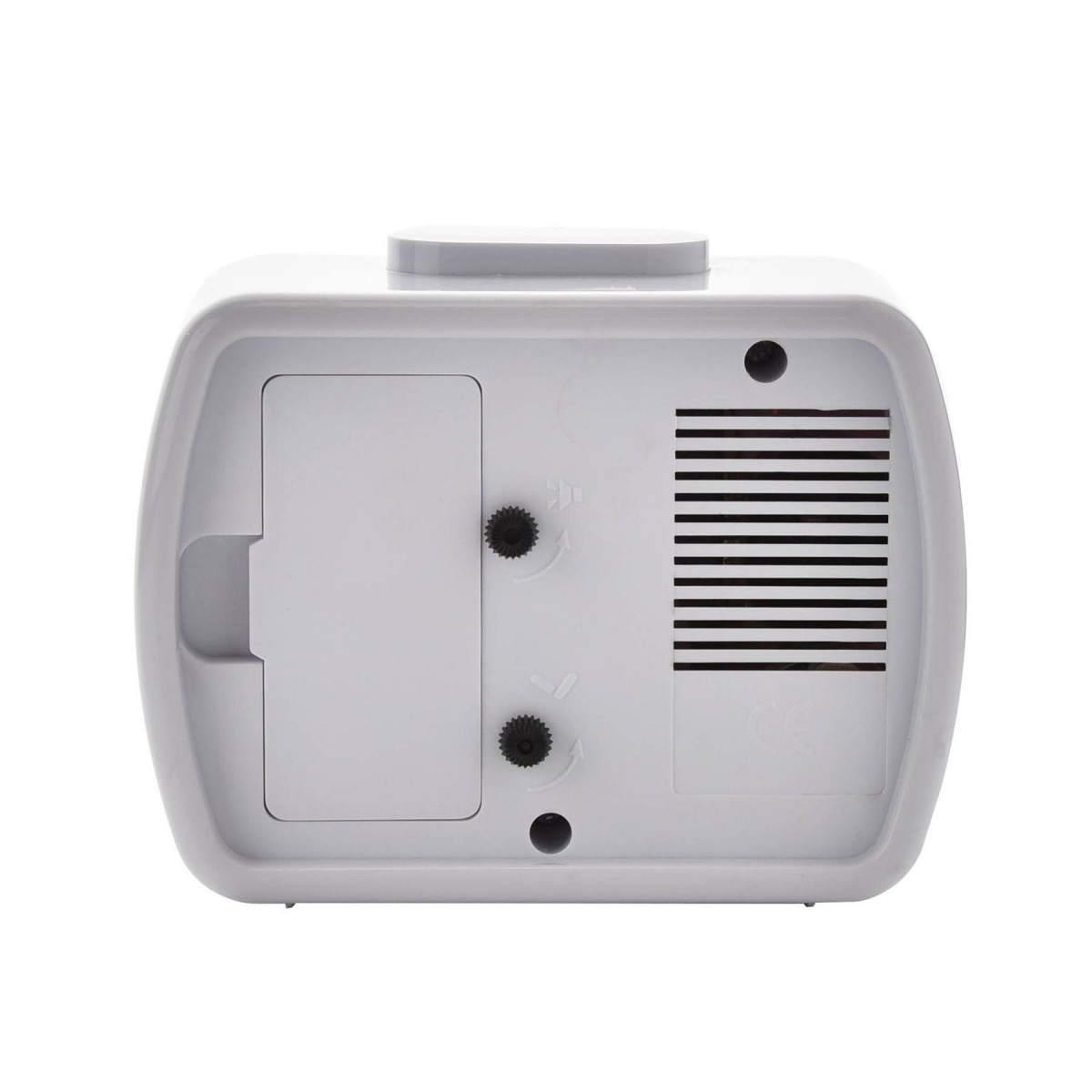 Wm.Widdop Qtz Alarm Clock Bell Oblong Wht/Green Dial 5184W