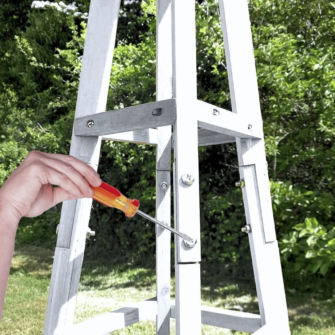 Large Garden Sage Obelisk Outdoor Arch Heavy Duty Strong Wooden Plant Cage