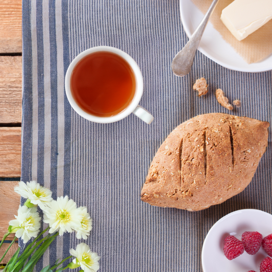 Doro Set Of Three Blue And White Tea Towels