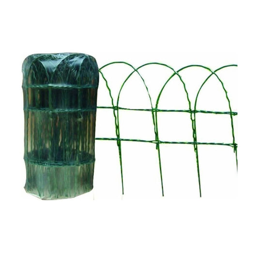 Garden Log Roll Green Wire Border Fencing 25cm x 10m