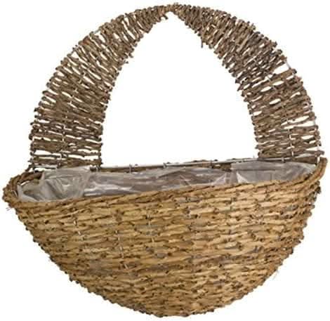 Decorative Rattan Garden Hanging Basket 16"